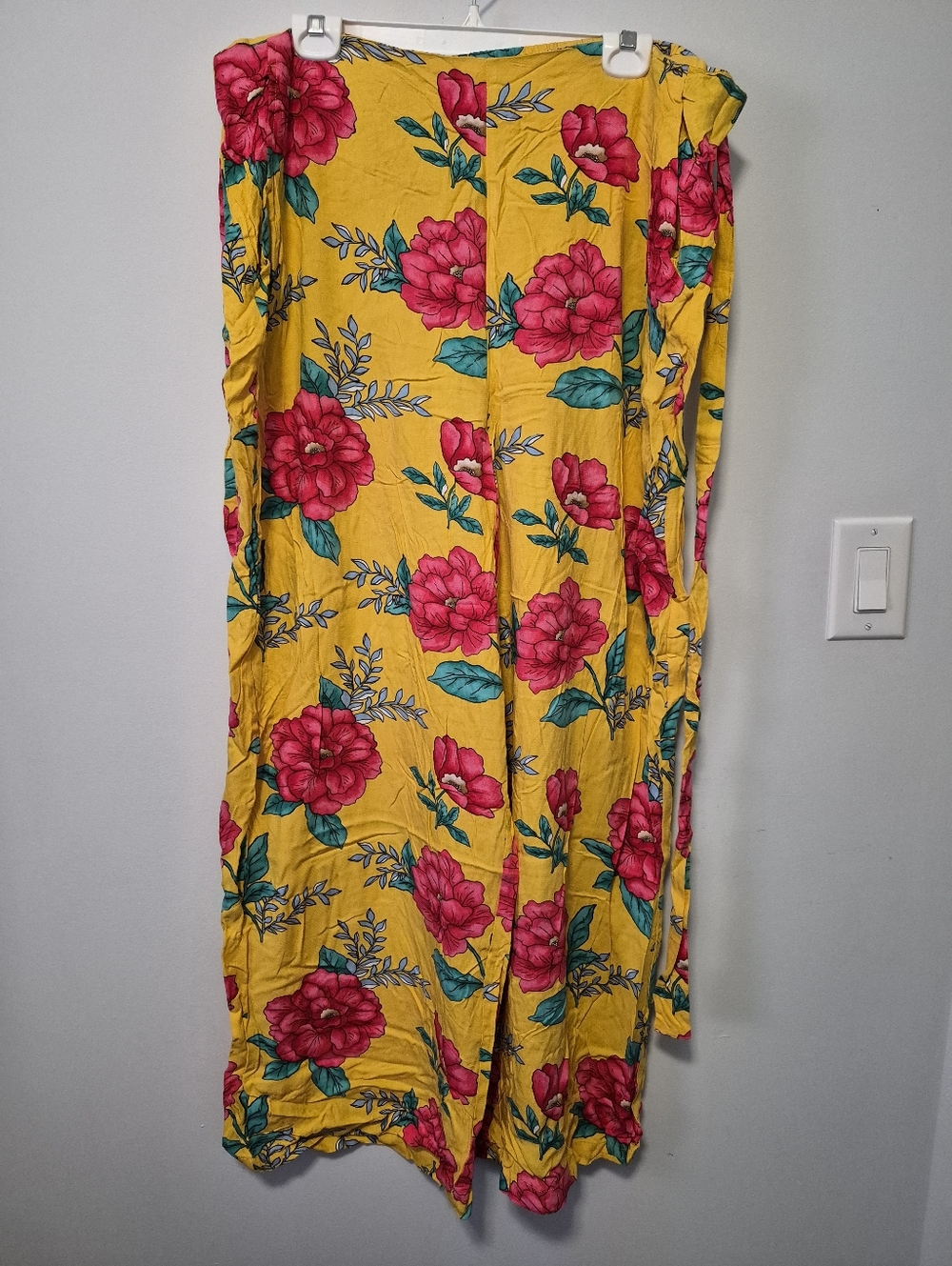 Floral Wide Leg Tall Pants, Plus Size 3X